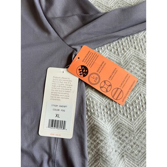 Gottex Studios Peach Skin Collection Rib Long Sleeve in “Fog” size XL, NWT! - Picture 7 of 10